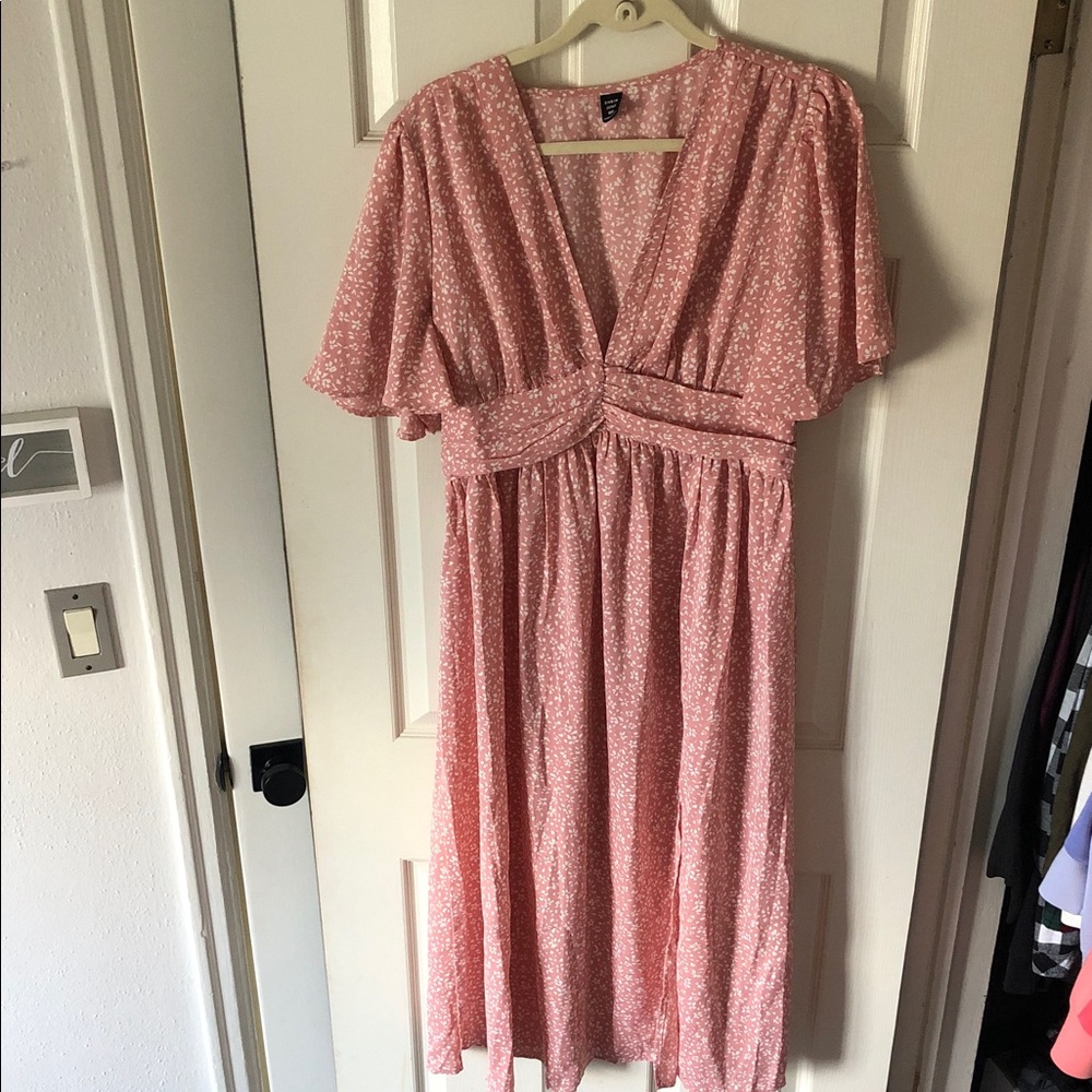 SHEIN Pink Floral Maxi Dress